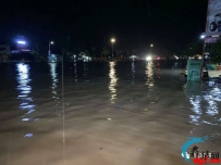 台风来袭 西港昨夜被淹