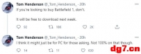 [07.15][转载新闻] Tom Henderson透露《战地1》将免费 战地老兵评论区“哀嚎”